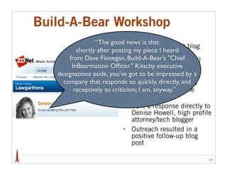 Build-A-Bear Workshop
                 “The good news is that
                             • Monitoring caught blog
      ...