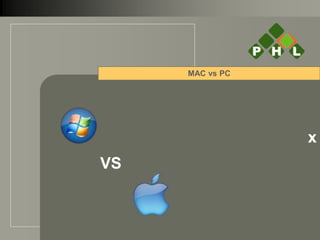 MAC vs PC




                 x
VS
 