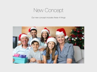 New Concept
Our new concept includes these 4 things
 