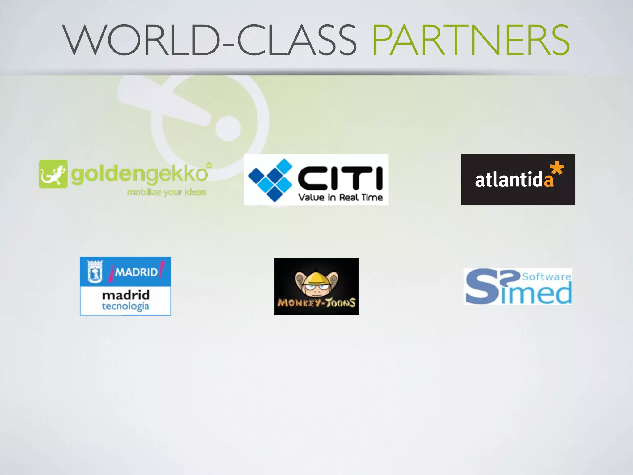 WORLD-CLASS PARTNERS
 
