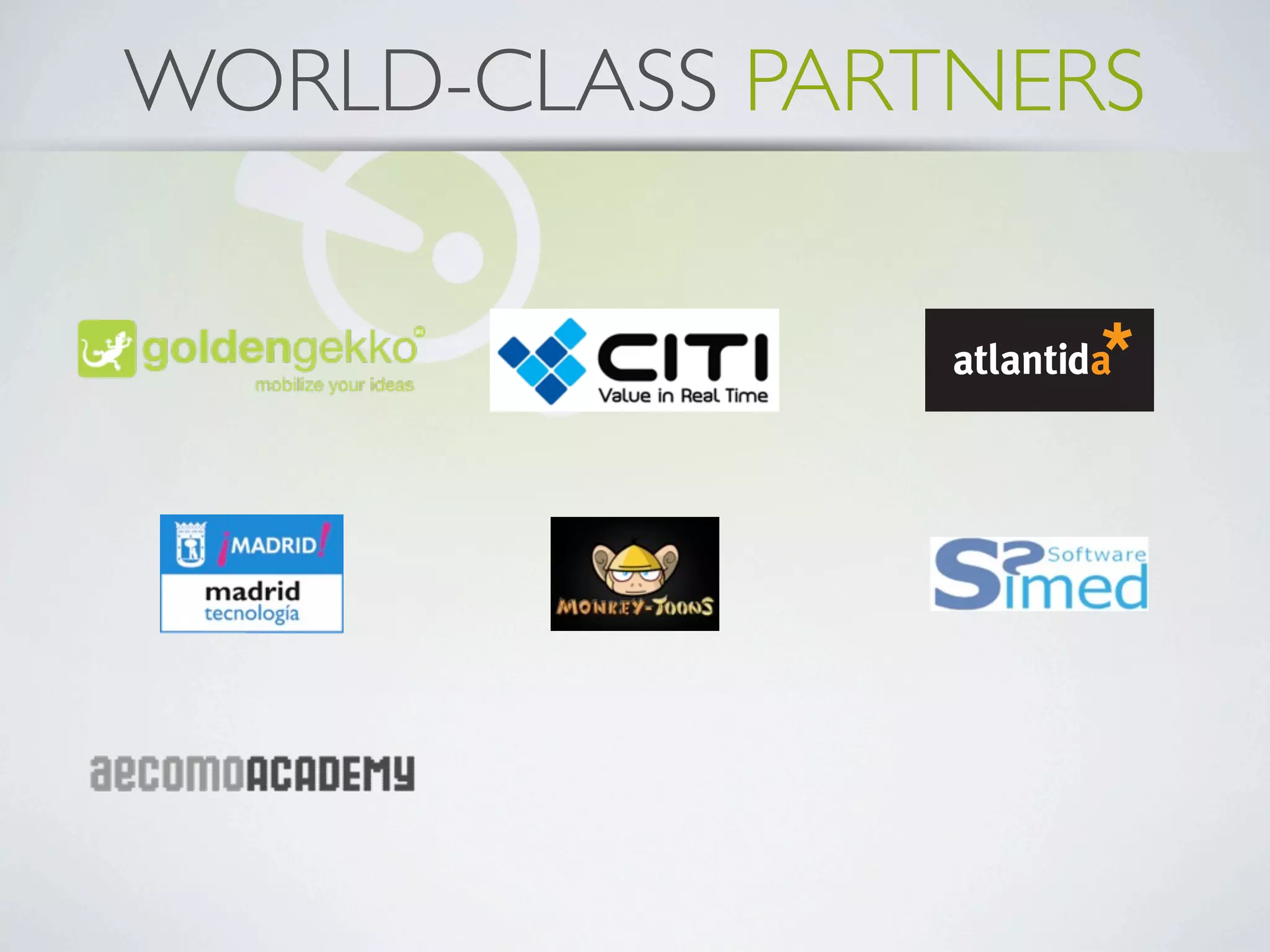 WORLD-CLASS PARTNERS
 