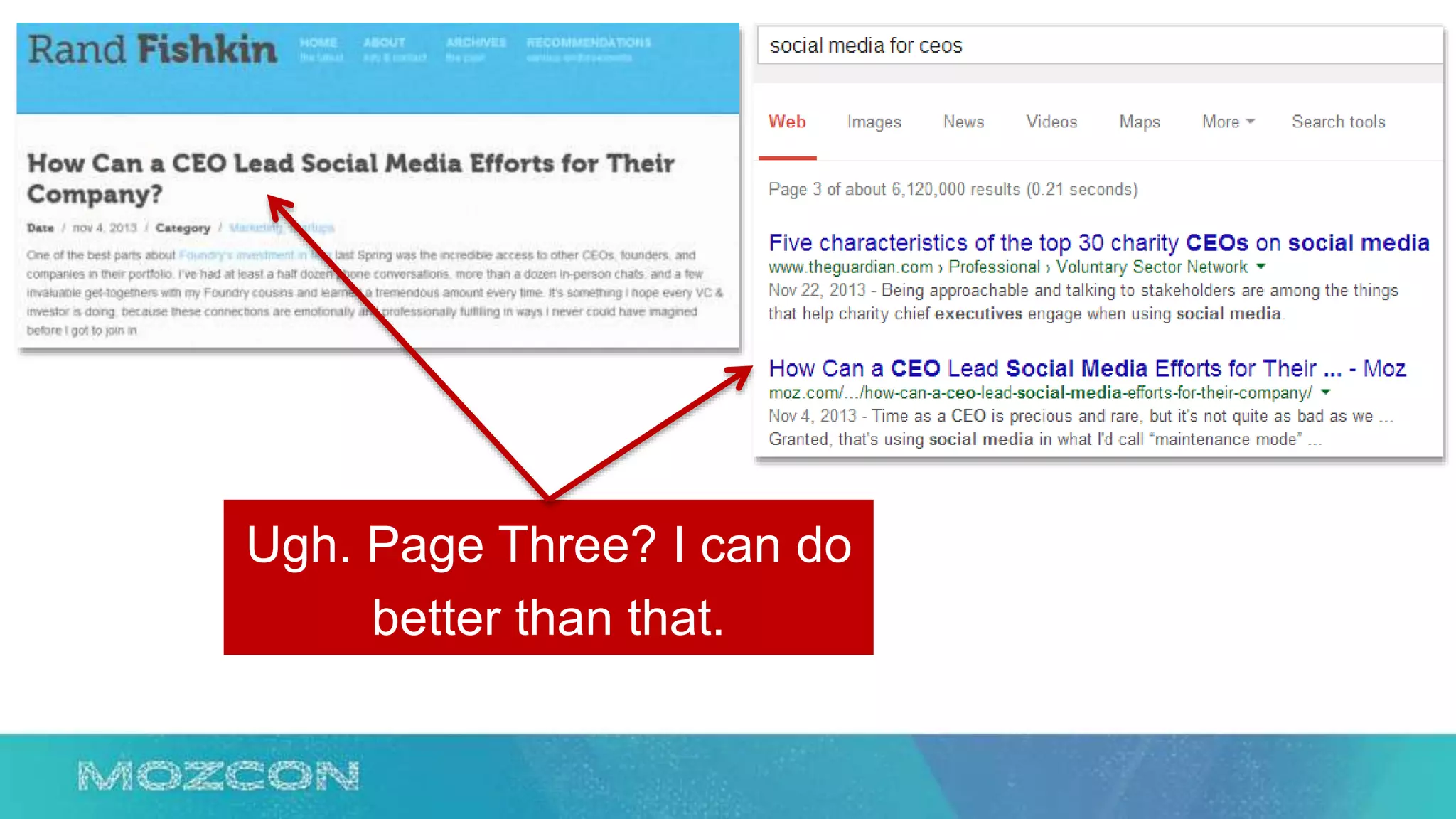 Ugh. Page Three? I can do
better than that.
 