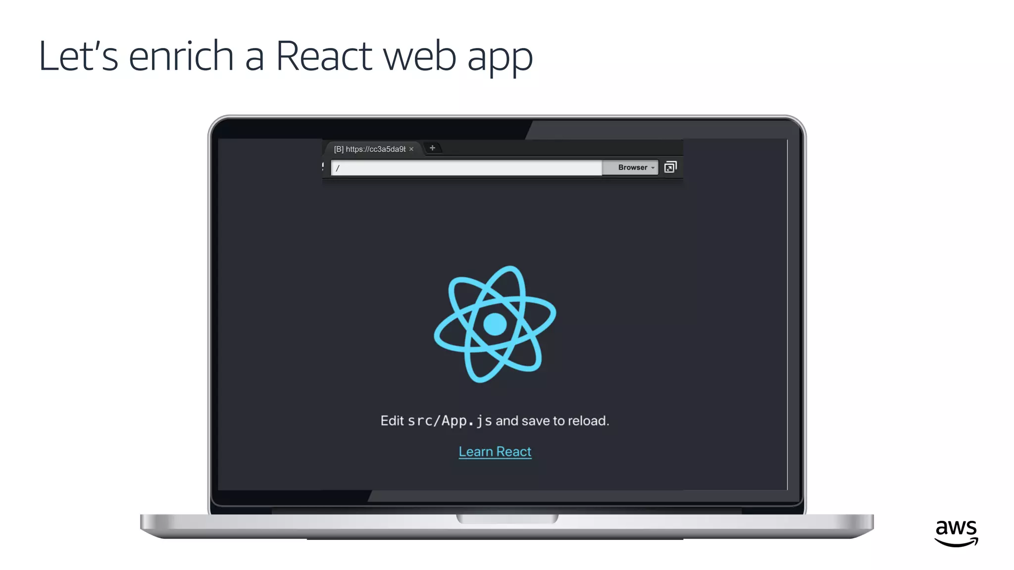 © 2019, Amazon Web Services, Inc. or its affiliates. All rights reserved.
Let’s enrich a React web app
 