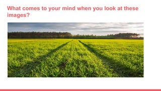 What comes to your mind when you look at these
images?
 