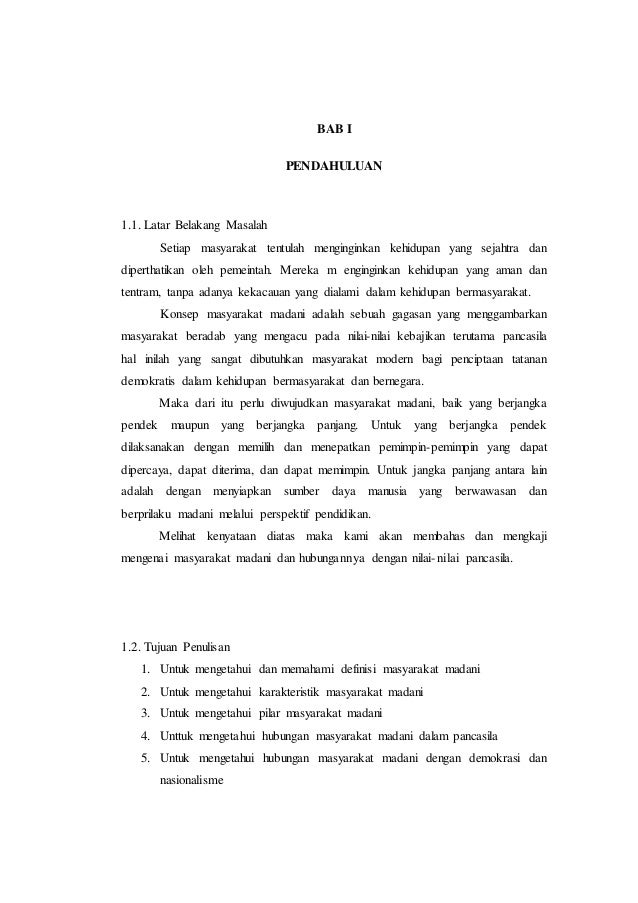 Makalah Masyarakat Madani
