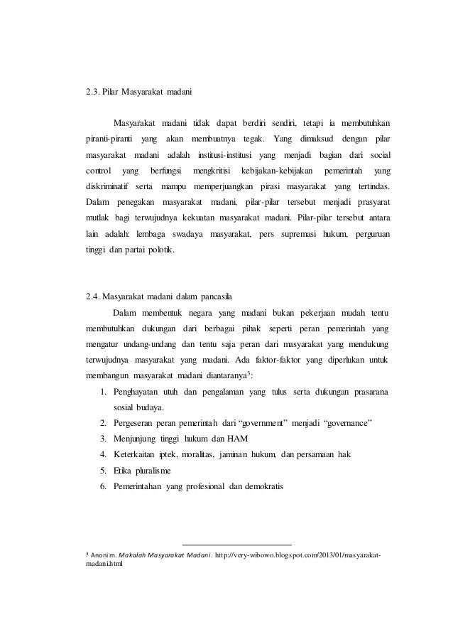 Makalah Masyarakat Madani