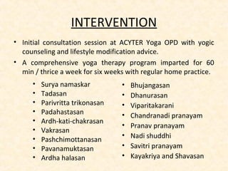 EFFECT OF YOGA THERAPY ON REACTION TIME, BIOCHEMICAL PARAMETERS AND ...