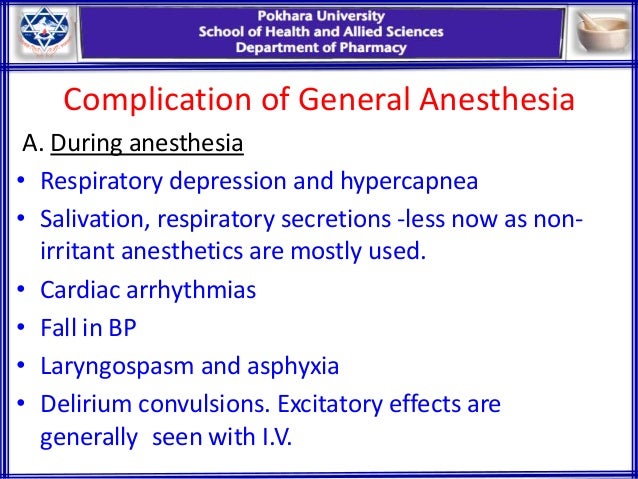 Anesthesia Problems General Anaesthetic Side Effects – WOWBPM