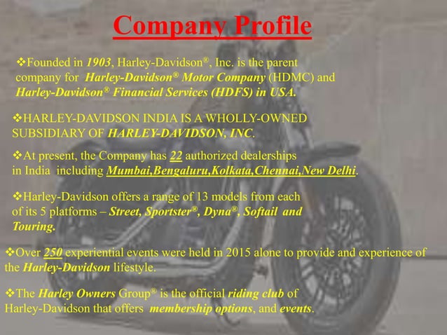 PPT on Harley Devidson | PPTX