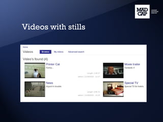 Videos with stills 