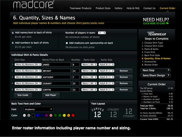 7 on 7 uniform builder