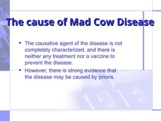 Mad cow disease of human beings important.ppt