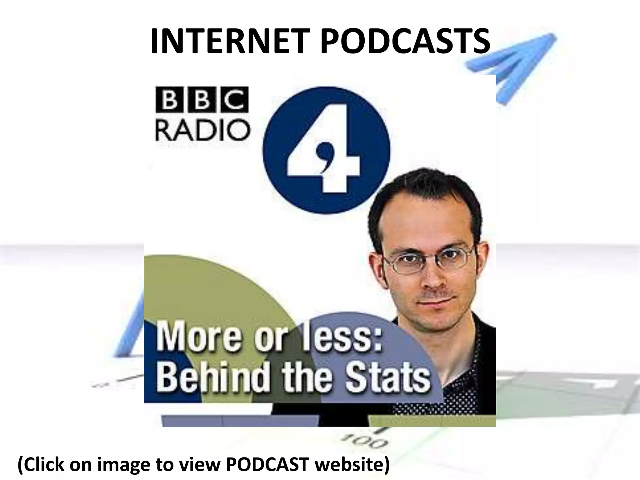 INTERNET PODCASTS




(Click on image to view PODCAST website)
 