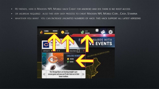 madden nfl mobile coin cash stamina hack cheats for android and i