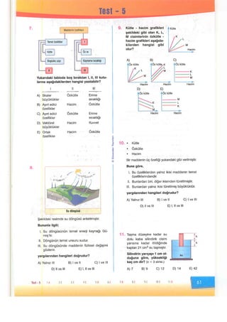 Maddeve özellikleri