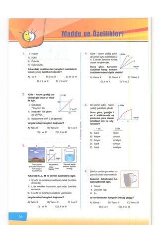 Maddeve özellikleri