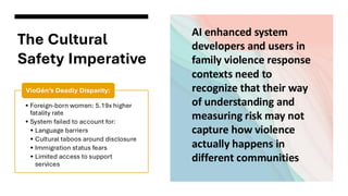 Viogen AI Detection and Risk Estimation in Family Violence: Challenges and ...