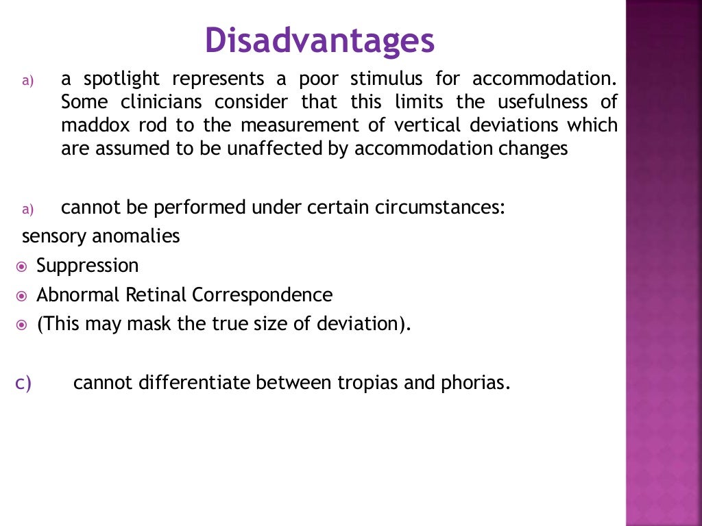 Maddox rod and double maddox rod