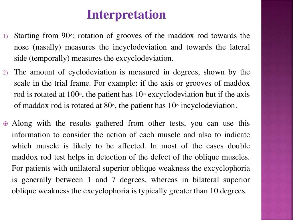 Maddox rod and double maddox rod