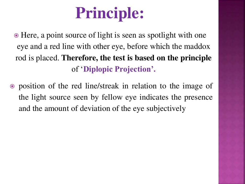 Maddox rod and double maddox rod