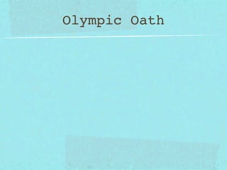 Olympic Oath
 