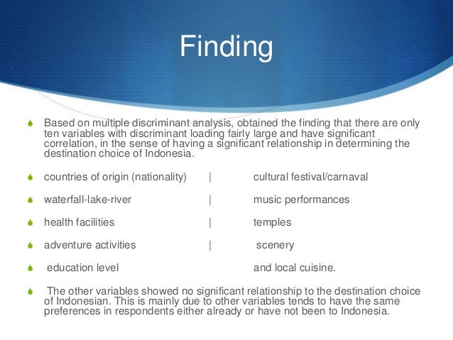 Factors affecting tourist choice of destination image
