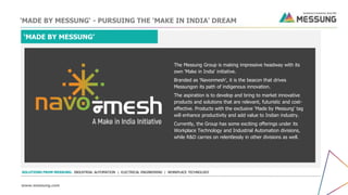 'MADE BY MESSUNG‘PURSUING THE 'MAKE IN INDIA' DREAM