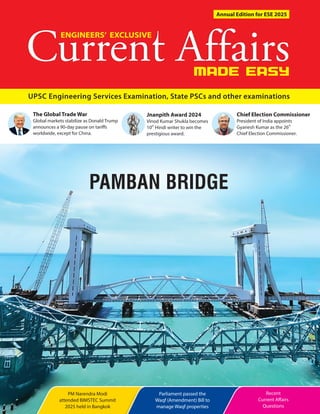 MADE EASY CURRENT AFFAIR MAGAZINE 2025 GATE EASE | PDF