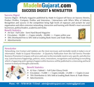 Made In Gujarat - Catalog Inlay 03, MIG Media Neurons Ltd., Websites, B2B, B2C, Publications, Magazines, International Trade Shows.