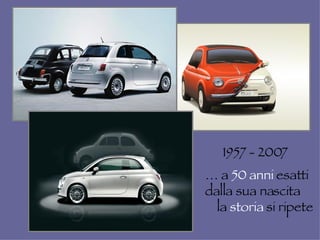 1957 - 2007 …  a  50 anni  esatti  dalla sua nascita la  storia  si ripete 