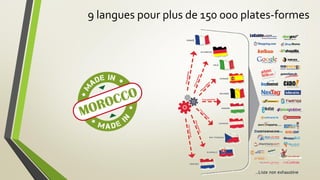 9 langues pour plus de 150 000 plates-formes
 