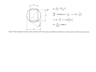 1.4.4 – Dilatação LinearO coeficiente de dilatação linear das madeiras, na direção longitudinal, varia de 0,3 X 10E-5  a  0,45 X 10E-5 por °C, sendo, pois, da ordem de 1/3 do coeficiente de dilatação linear do aço.Na direção tangencial ou radial, o coeficiente de dilatação varia com o peso específico da madeira, sendo da ordem de 4,5 X 10E-5 °C para madeiras duras e 8,0 X 10E-5 °C para madeiras macias. Vê-se assim que o coeficiente de dilatação linear na direção perpendicular às fibras  varia de 4 a 7 vezes o coeficiente de dilatação linear do aço1.4.5 – Deterioração da MadeiraA madeira está sujeita à deterioração por diversas origens, dentre as quais se destacam:Ataque biológico e