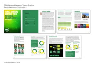 © Madeleine Allcock 2016
FEMS Annual Report – Totem Studios
Report Layout and Infographics
 