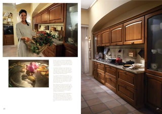 Prevale il concetto di elevata componibilità in
     questa composizione con basi e pensili capienti
     dove distribuire razionalmente ogni cosa e avere
     tutto a portata di mano. In un’altra parete inve-
     ce, gli armadi bassi con cestelli a vetro estraibili
     e forno incorporato.

     Exceptional modularity is the dominant con-
     cept in this composition with roomy base and
     wall units where everything can be arranged
     rationally, always to hand. Another wall carries
     the medium height larders with glass-fronted
     pull-out baskets and integral oven.

     Le concept de modularité prévaut dans cette
     composition avec bas et hauts de grande conte-
     nance qui distribuent rationnellement les objets
     et permettent d’avoir tout à portée de main.
     Sur un autre mur sont regroupées les armoires
     hauteur moyenne avec paniers vitrés coulis-
     sants et four incorporé.

     Diese Kombination bietet in den Unter- und
     Oberschränken viel praktischen Stauraum für
     die rationale Aufbewahrung und die griffbereite
     Unterbringung aller Dinge, die in der Küche
     benötigt werden. An einer separaten Wand
     befinden sich Demischränke mit verglasten
     Auszügen und Einbauherd.

     Prevalece el concepto de alta modularidad en
     esta composición con bases y muebles de
     pared de gran capacidad en los cuales distri-
     buir cada cosa racionalizadamente para tener
     todo al alcance de la mano. En la otra pared,
     en cambio, los armarios de altura mediana con
     horno incorporado y cestos extraíbles con cri-
     stal.




34                                                          35
 