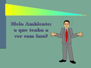 Meio Ambiente:Meio Ambiente:
o que tenho ao que tenho a
ver com isso?ver com isso?
 