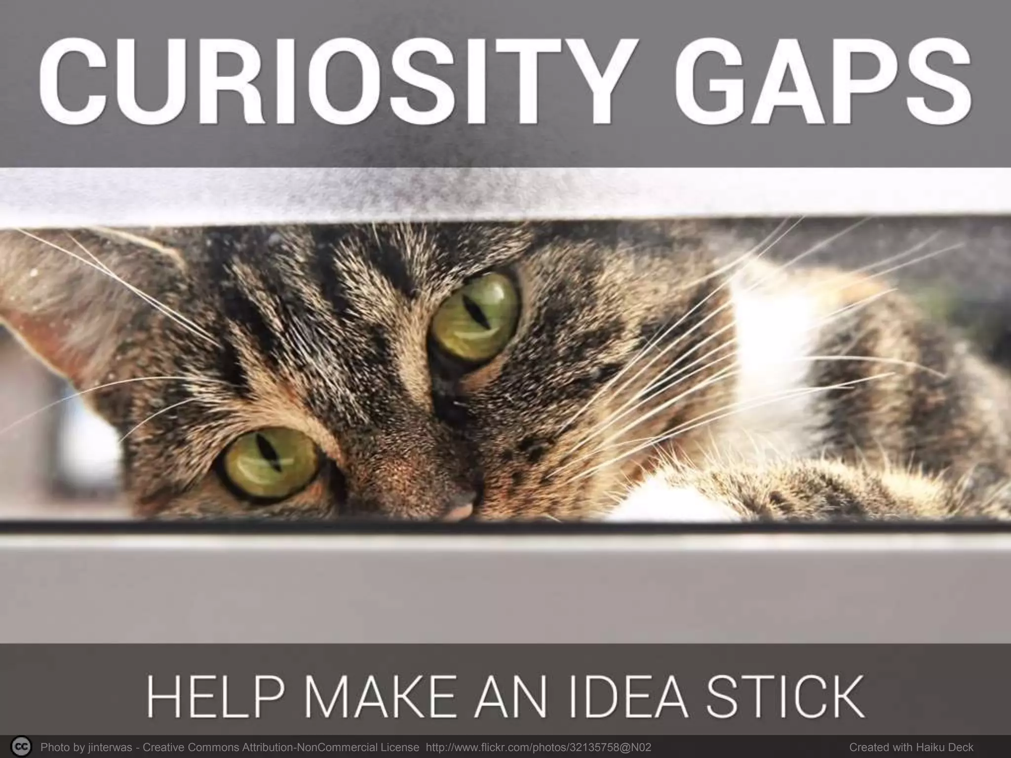 Photo by jinterwas - Creative Commons Attribution-NonCommercial License http://www.flickr.com/photos/32135758@N02 Created with Haiku Deck
 