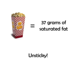 37 grams of saturated fat<br />=<br />Unsticky!<br />
