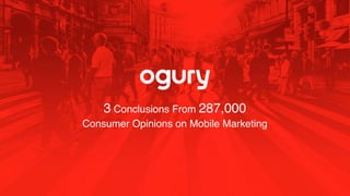 3 Conclusions From 287,000 
Consumer Opinions on Mobile Marketing
 
