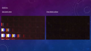 OLED tv-
Sub pixel view True black colour
 