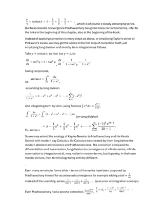 Infinite Series, Madhavacharya’s π Series, and Calculus Foundations | PDF