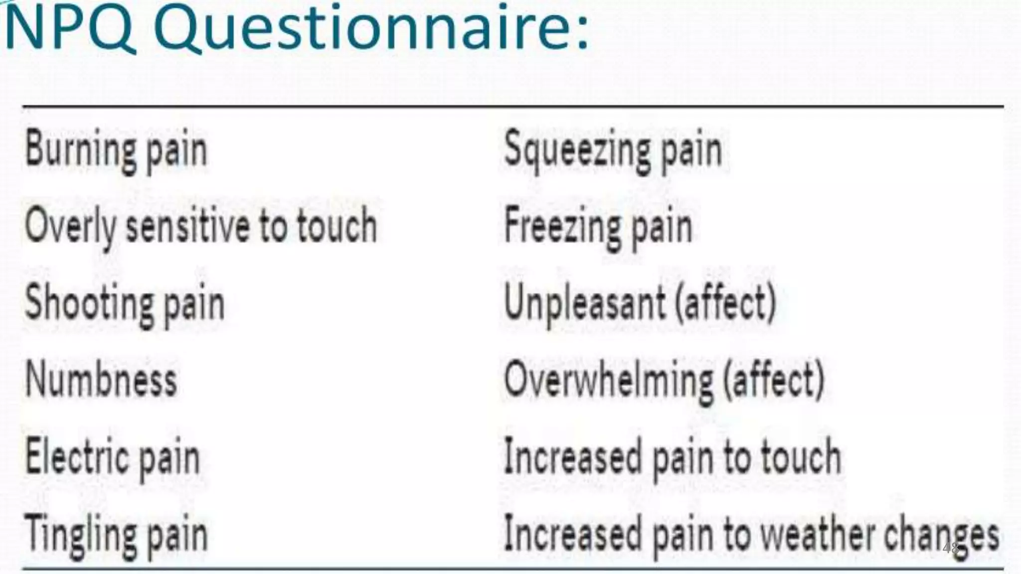 Types of pain and assessment of pain | PPTX