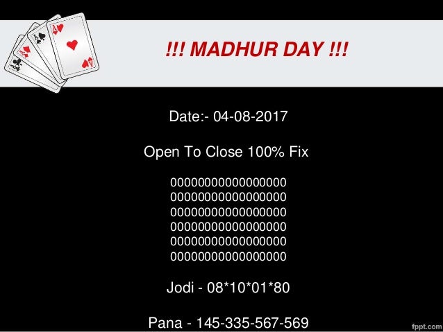 Madhur Day Madhur Day Live Result Madhur Day Jodi Chart Madhur Day 