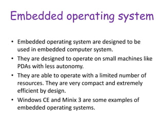 OPERATING SYSTEM | PPTX | Operating Systems | Computer Software and ...