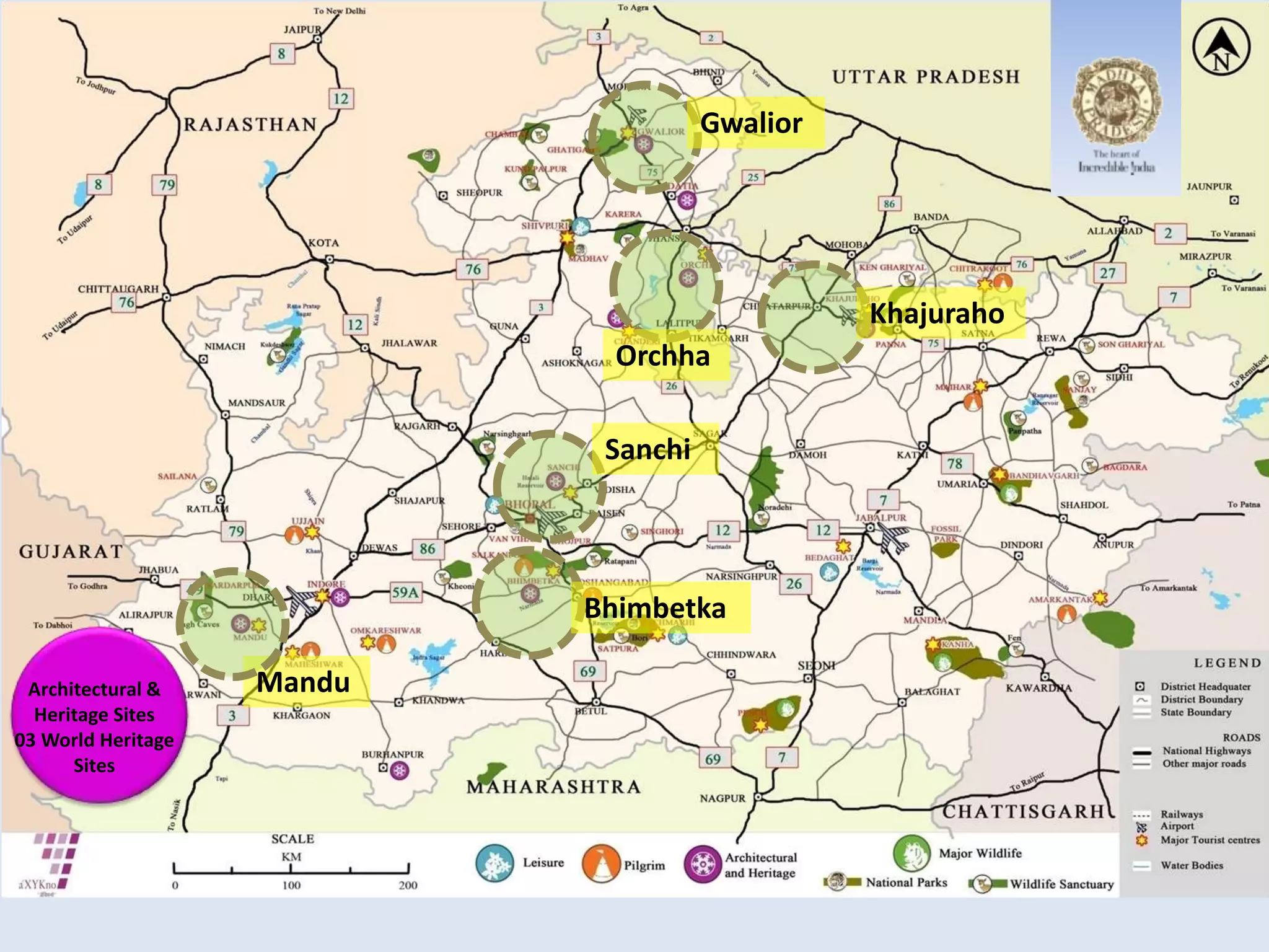 Madhya pradesh connectivity & diversity | PPTX
