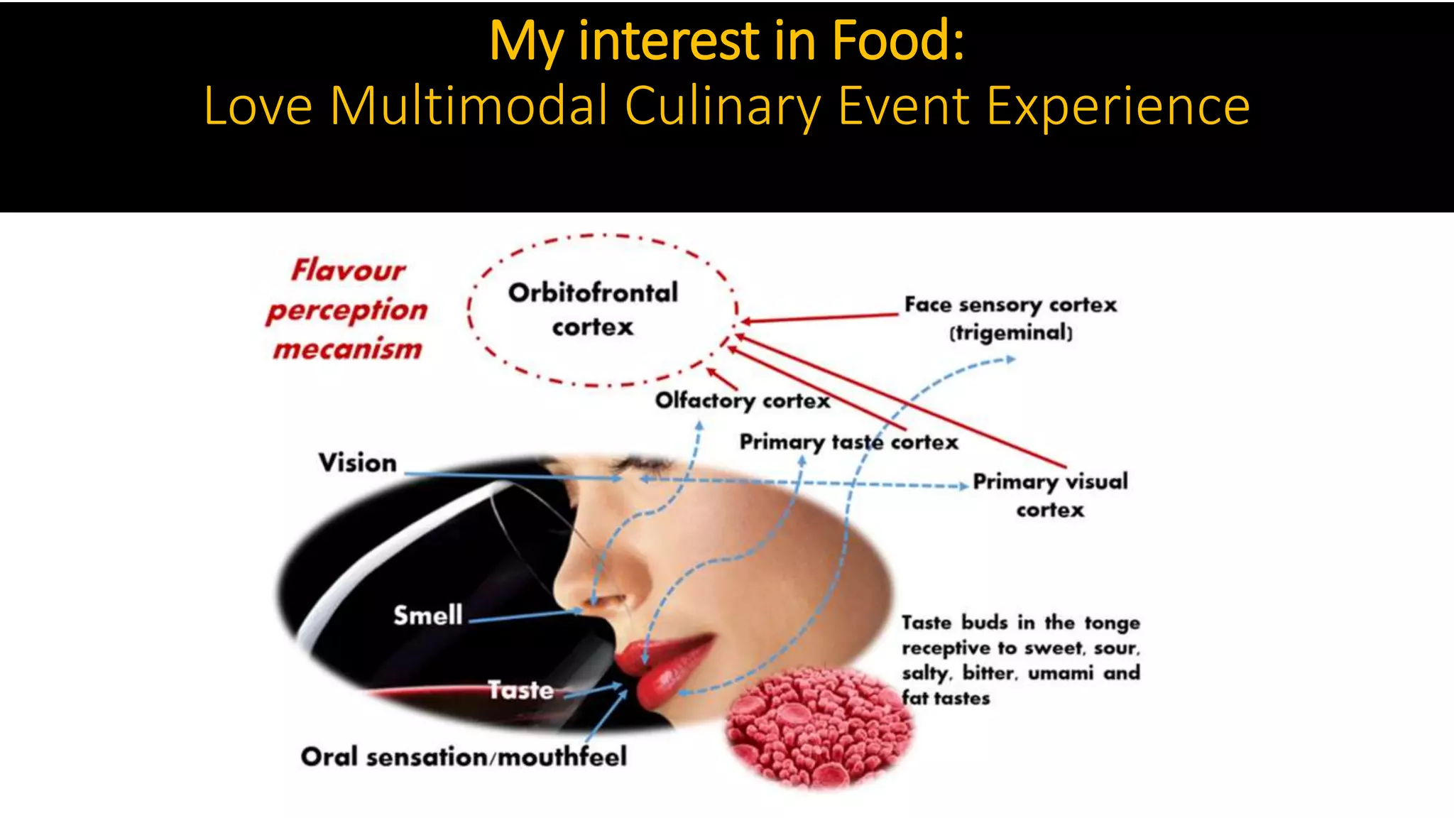 My interest in Food:
Love Multimodal Culinary Event Experience
 