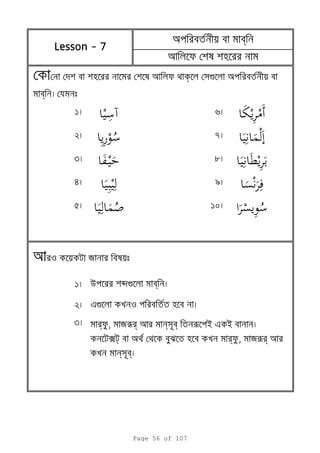 1 6
2 7
3 8
4 9
5 10
1
2
3
Lesson - 7Lesson - 7Lesson - 7Lesson - 7
a ব ব b
ব k g a ব ব
b
o я ব
u bg b
eg o ব ব
r , яrr n b r i e i ব
k ব a ব ব r , яrr
n b
Page 56 of 107
 