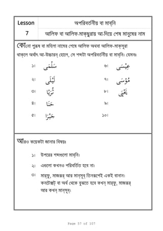 1 6
2 7
3 8
4 9
5 10
1
2
3
LessonLessonLessonLesson
7777
a ব ব b
ব - k -
r ব a ব - k
k a -uc n , b a ব ব b
o я ব
u bg b
eg o ব ব
r , яrr n b r i e i ব
k ব a ব ব n r , яrr
n n b
Page 57 of 107
 