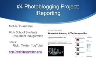 Use a cell phone to write a private or collaborative novel, poem, chapter review, or short story to “publish” on a cell phone.#3 Mobile Novelshttp://textnovel.com