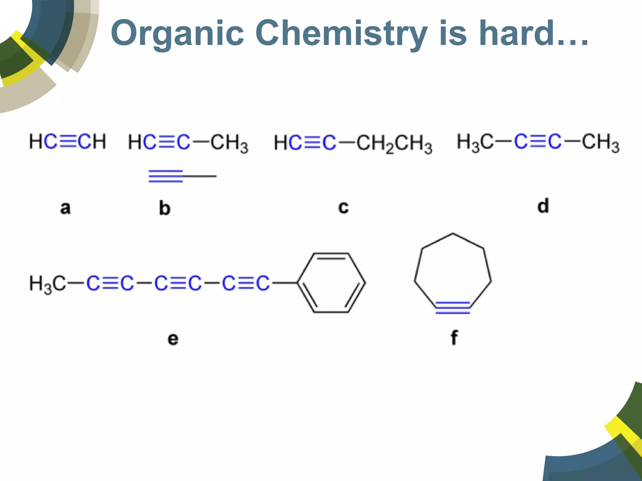 Organic Chemistry is hard…
 