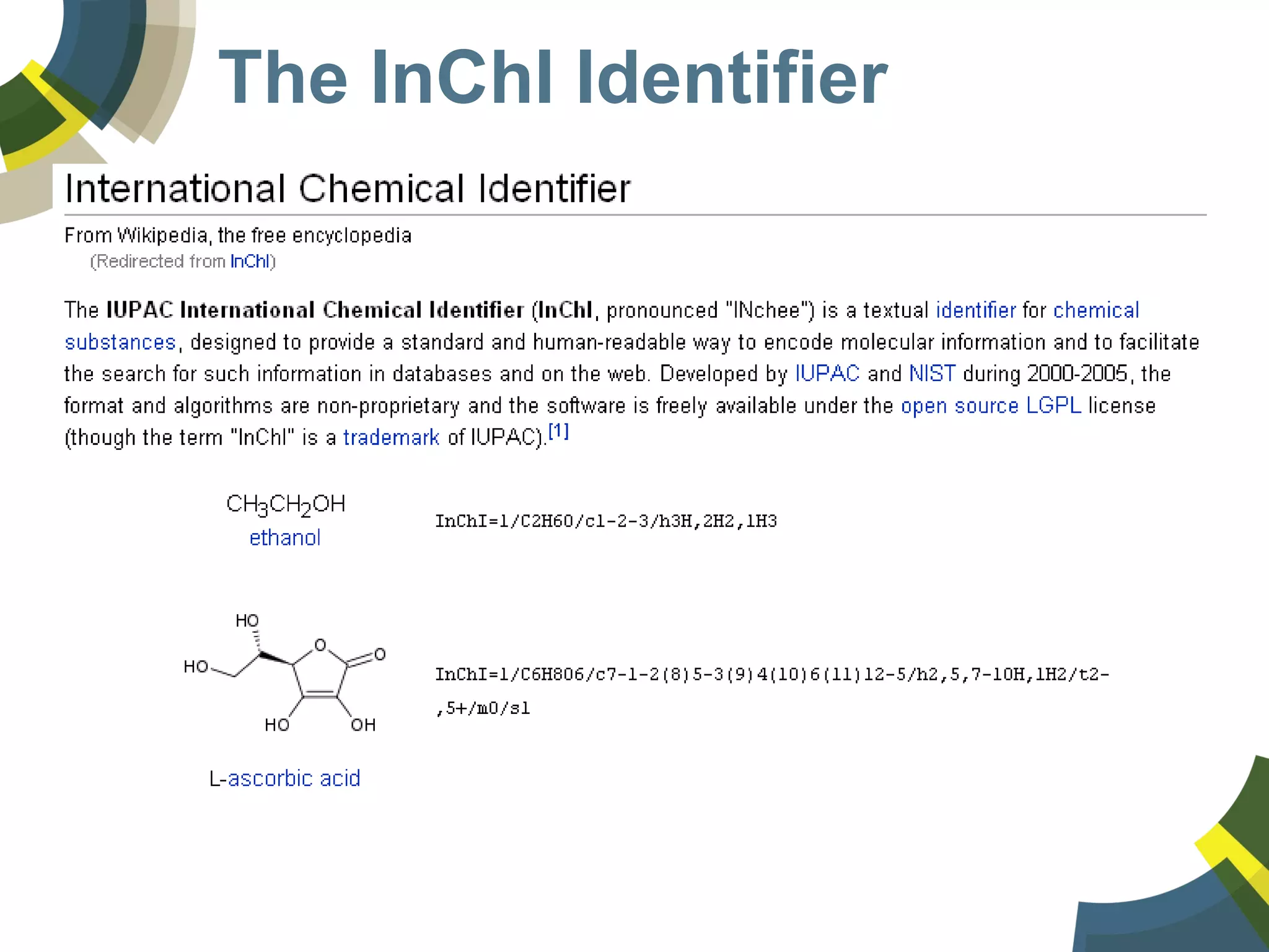 The InChI Identifier
 